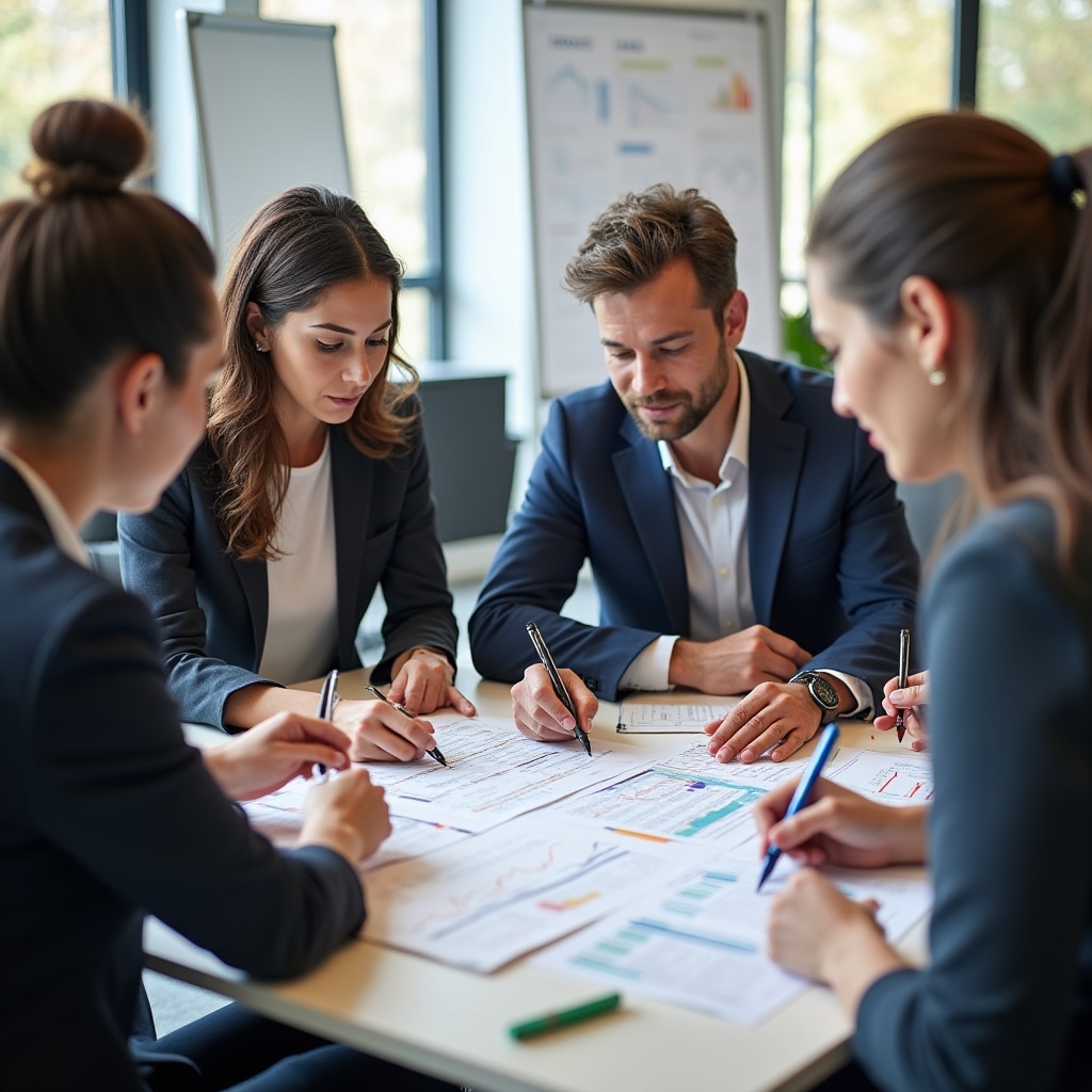 Workshop-Teilnehmer analysieren BWA-Dokumente gemeinsam