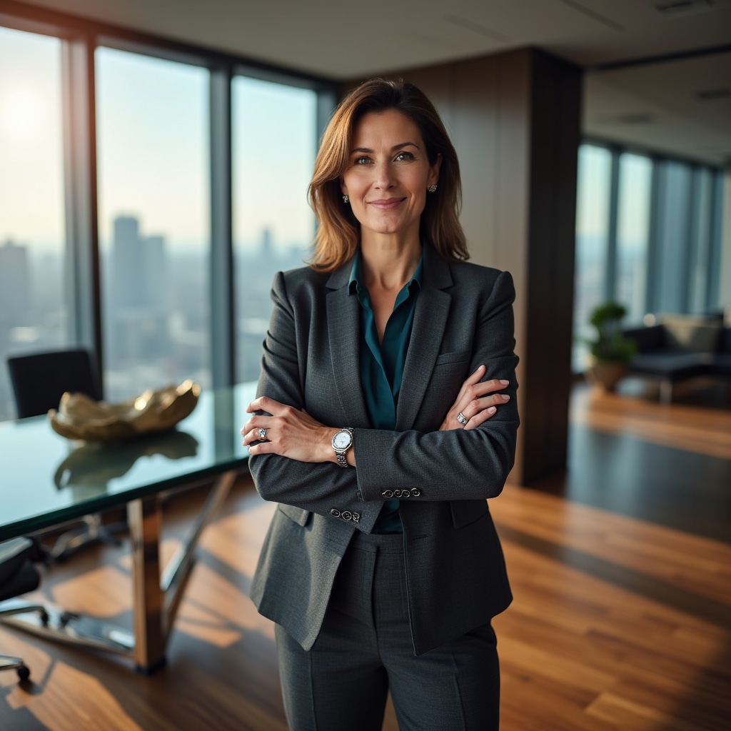 Selbstbewusster Geschäftsführer präsentiert Unternehmensergebnisse