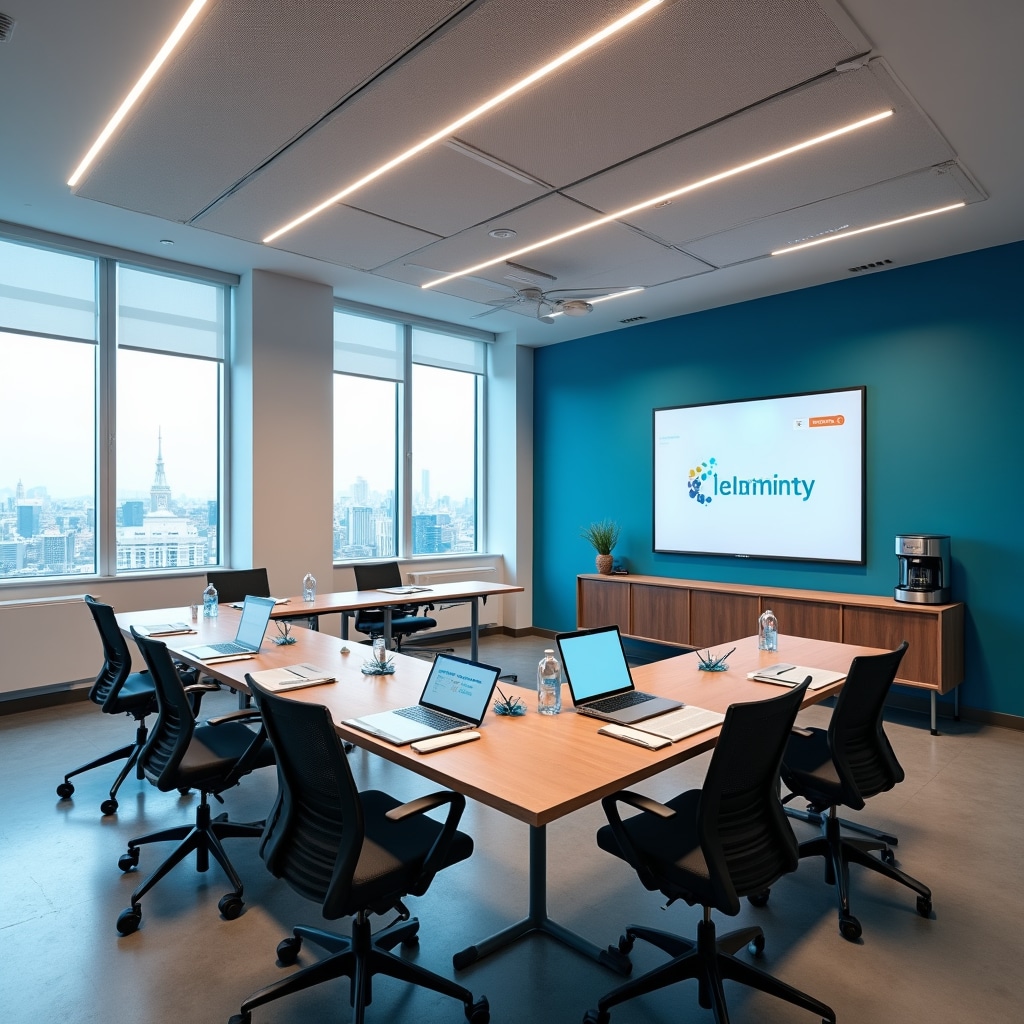 Professionell ausgestatteter Schulungsraum für betriebswirtschaftliche Workshops